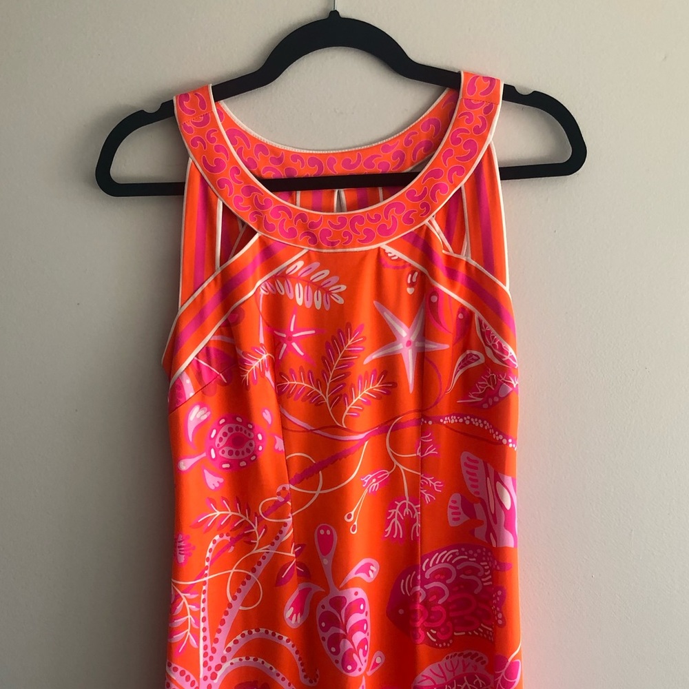 Pink & Orange Resort Dress by Gretchen Scott NWOT